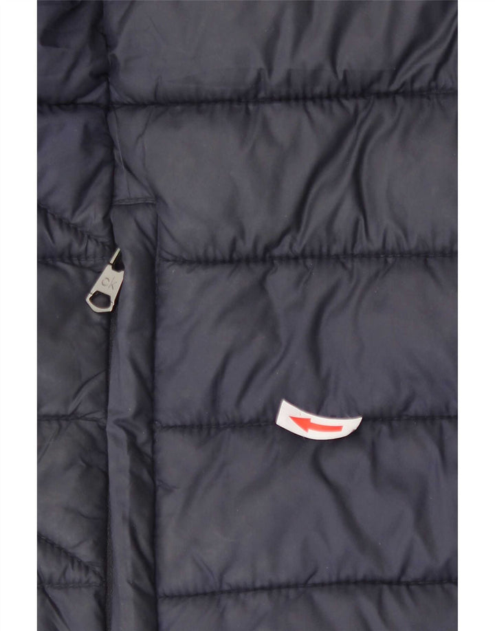 Calvin Klein Chaqueta acolchada para hombre UK 40 Grande Azul marino Nylon