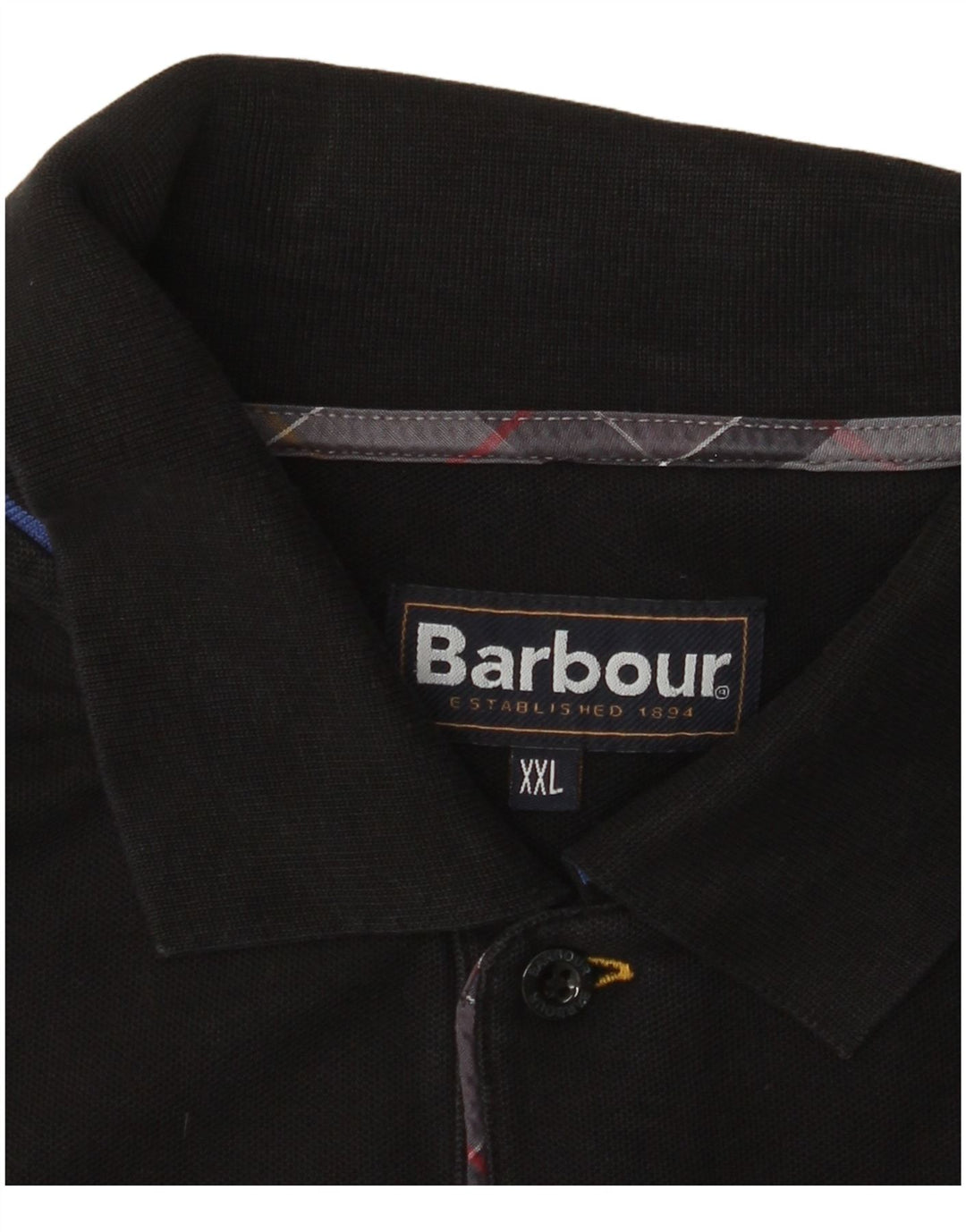 BARBOUR Polo para hombre 2XL Algodón negro