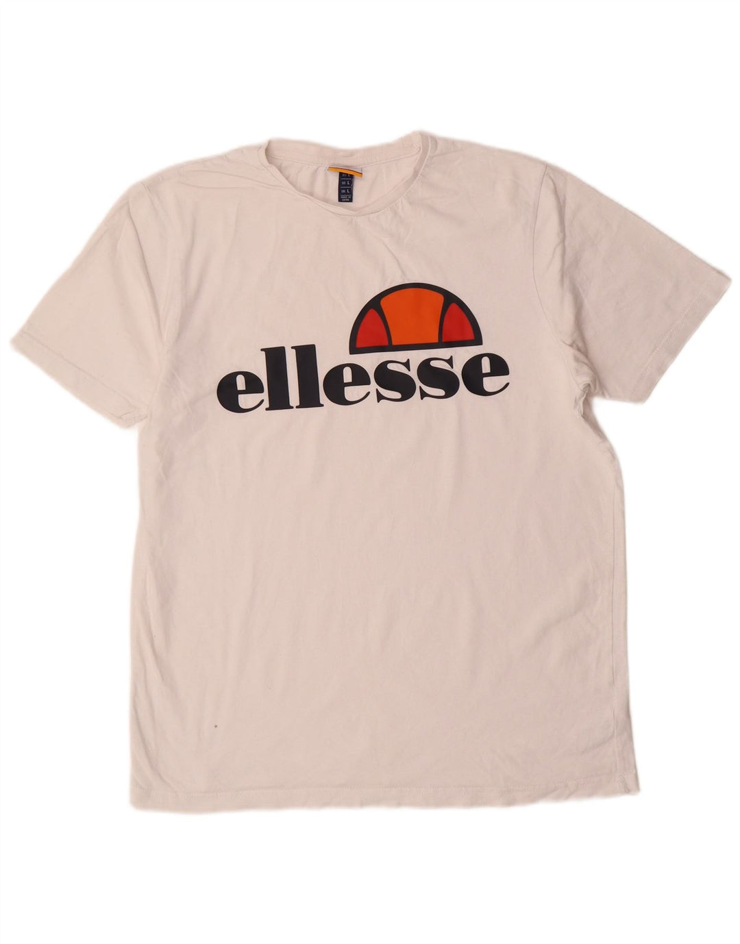 ELLESSE Camiseta gráfica para hombre Top grande de algodón blanco