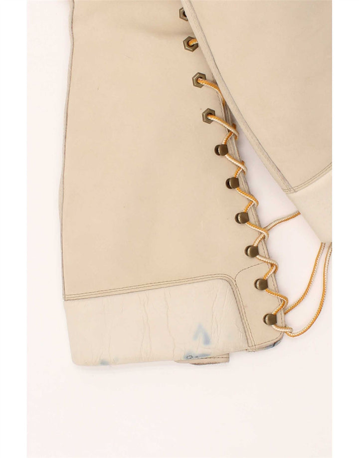 Timberland Botas altas hasta la rodilla de cuero para mujer Talla UK 6 Cuero beige