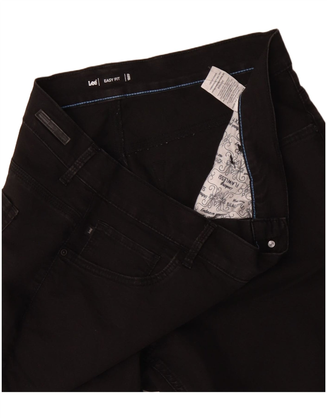 Lee Jeans ajustados de fácil ajuste para mujer US 18 2XL W36 L30 Algodón negro