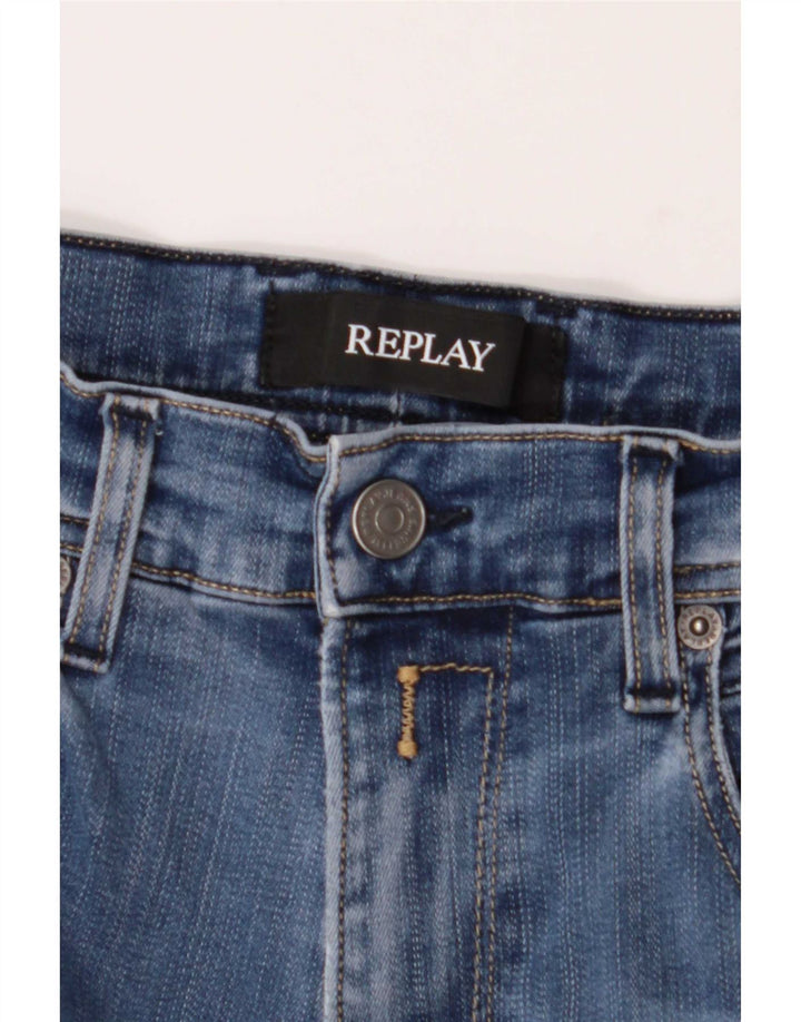 Replay Jeans rectos para hombre W30 L29 Azul
