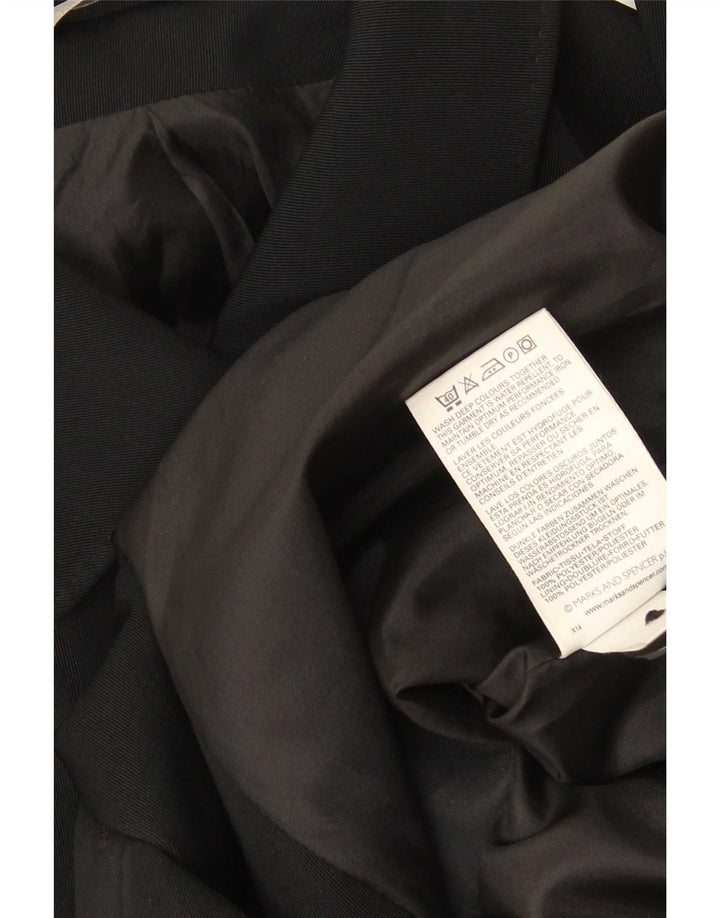 Marks & Spencer Abrigo de ajuste estándar para mujer UK 46 Grande Poliéster negro