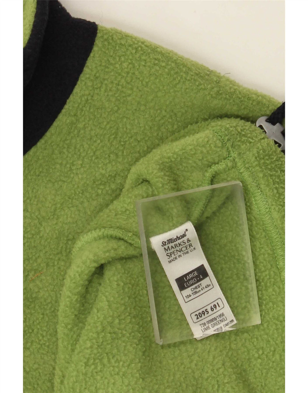 Marks & Spencer Jersey De Polar Con Cremallera Y Cuello Grande Para Hombre Color Block Verde