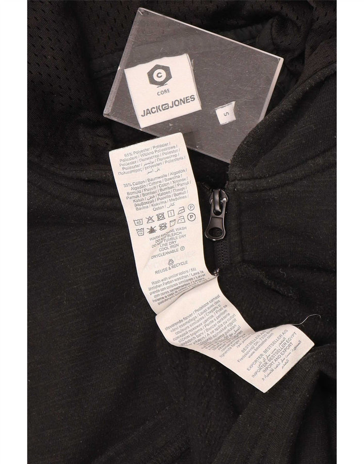 Jack & Jones Hombre Zip Neck Sudadera con capucha Jumper Small Gris Poliéster