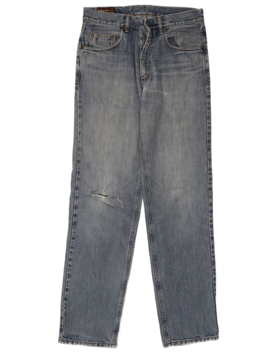 Marlboro Classics Jeans rectos desgastados para hombre W32 L34 Algodón azul