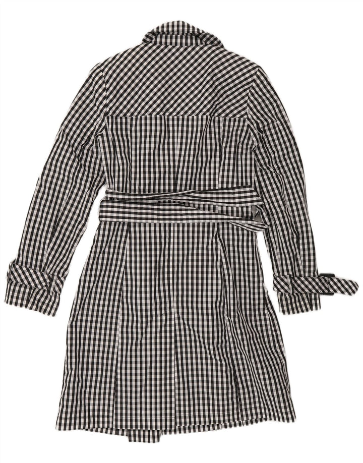 Laura Ashley Gabardina para mujer UK 10 Small Azul marino Gingham Policloruro