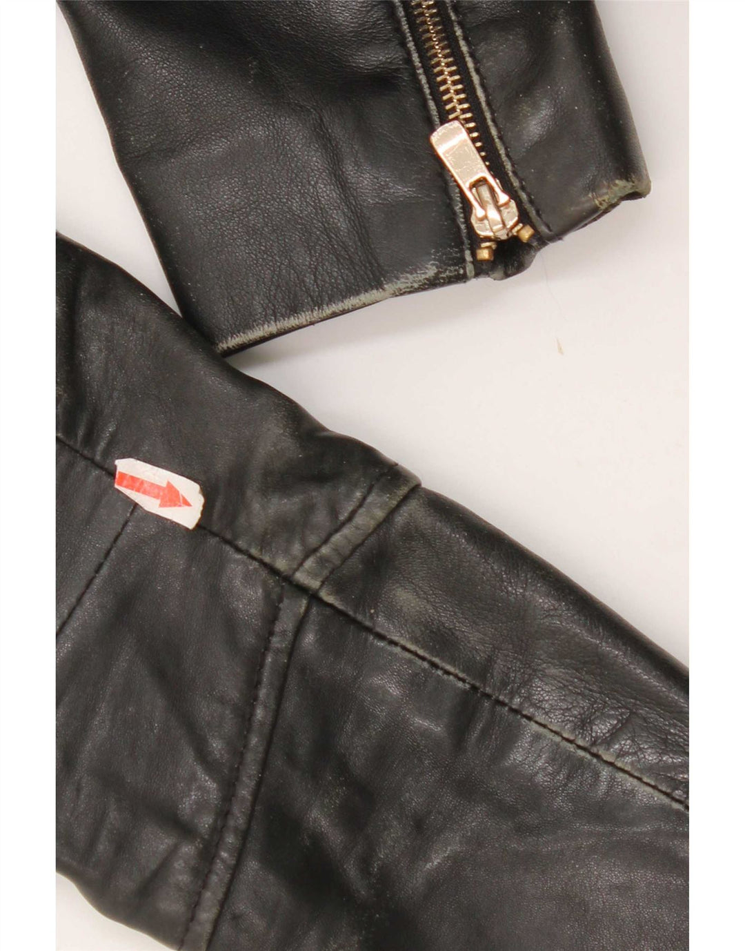 Mango Mujer Crop Chaqueta De Cuero UK 10 Small Negro
