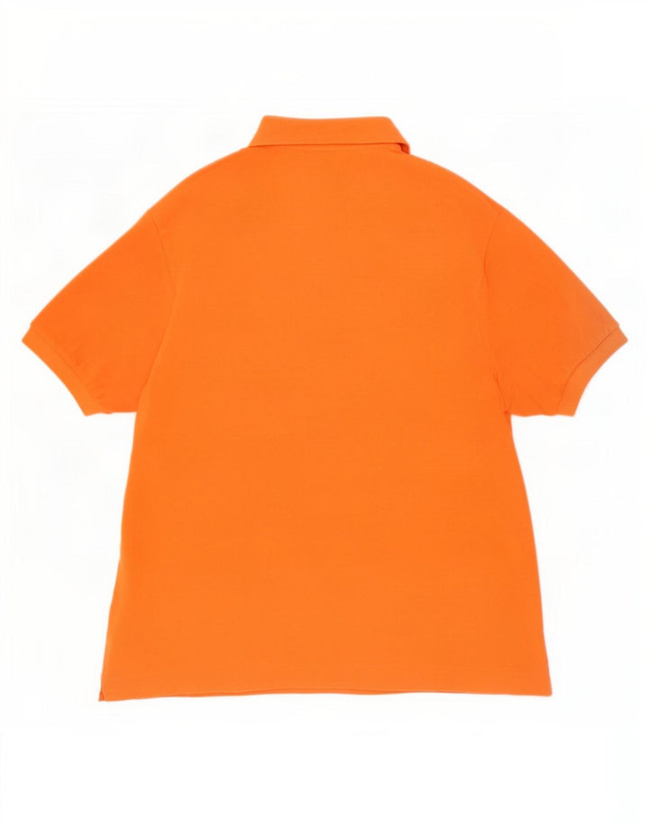 Polo Lacoste para hombre talla 4 mediano algodón naranja