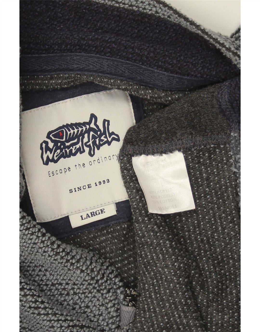Weird Fish - Sudadera con estampado gráfico para hombre, jersey grande, color azul marino