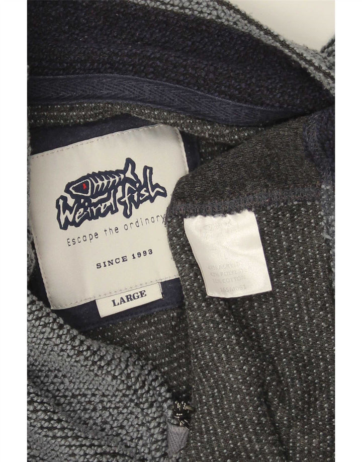 Weird Fish - Sudadera con estampado gráfico para hombre, jersey grande, color azul marino