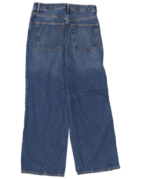 Marks & Spencer Vaqueros de pierna ancha para mujer UK 12 Medium W30 L28 Algodón azul