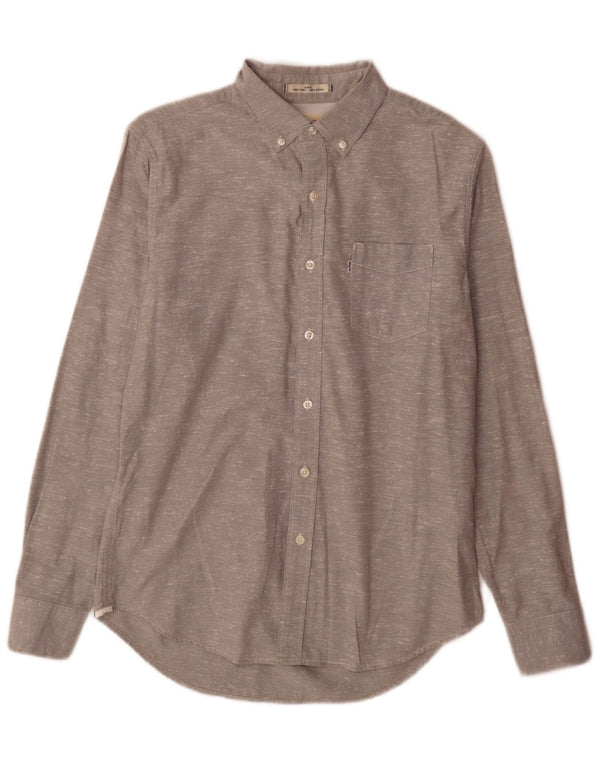 Camisa Levi's Hombre Slim Fit De Algodón Moteado Gris Medio