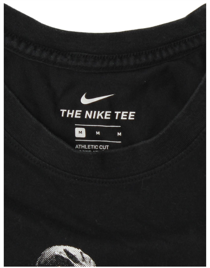 Nike Camiseta con gráfico de corte atlético para hombre, talla mediana, negra