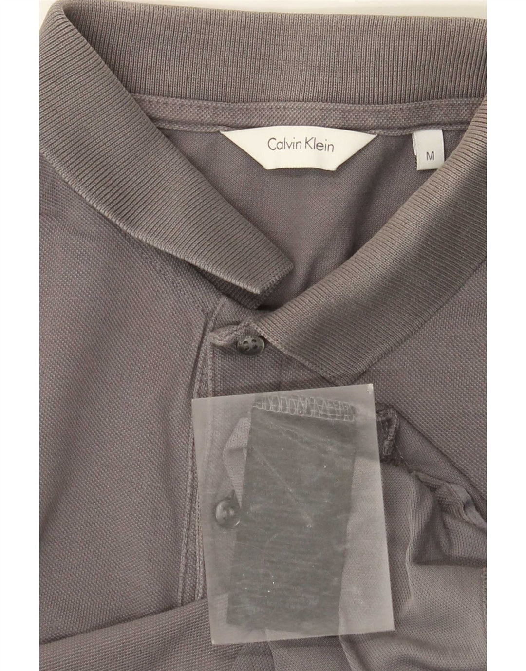 Polo Calvin Klein para hombre de algodón gris medio