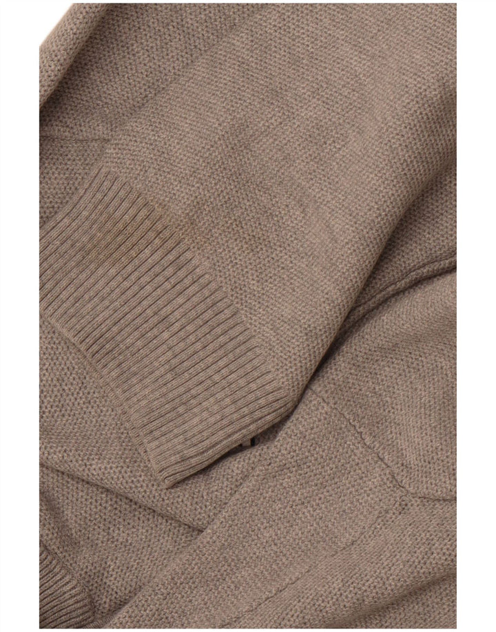 TOMMY HILFIGER Jersey con cuello y cremallera para hombre XL Algodón gris