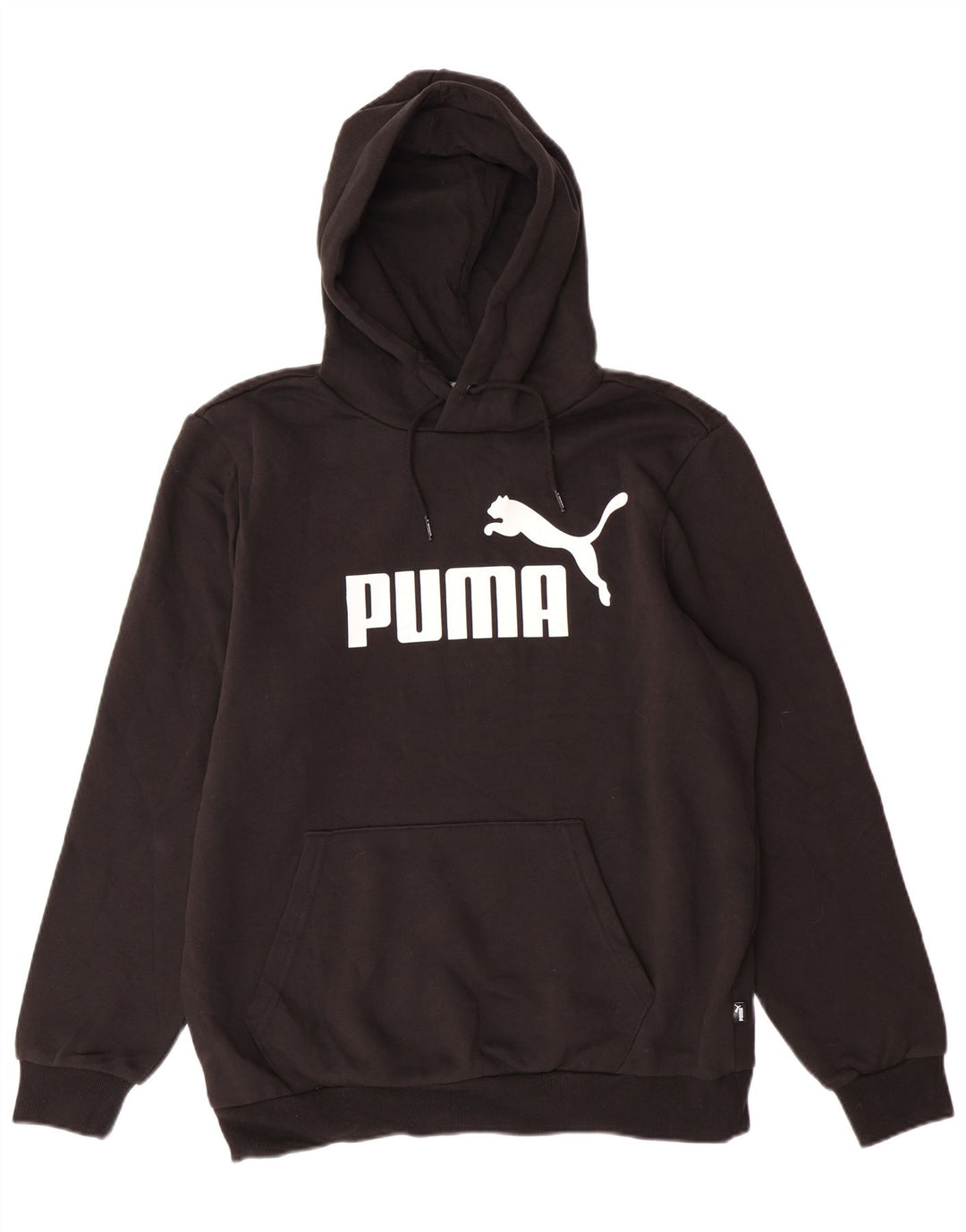 PUMA Jersey con capucha gráfica para hombre Algodón negro mediano