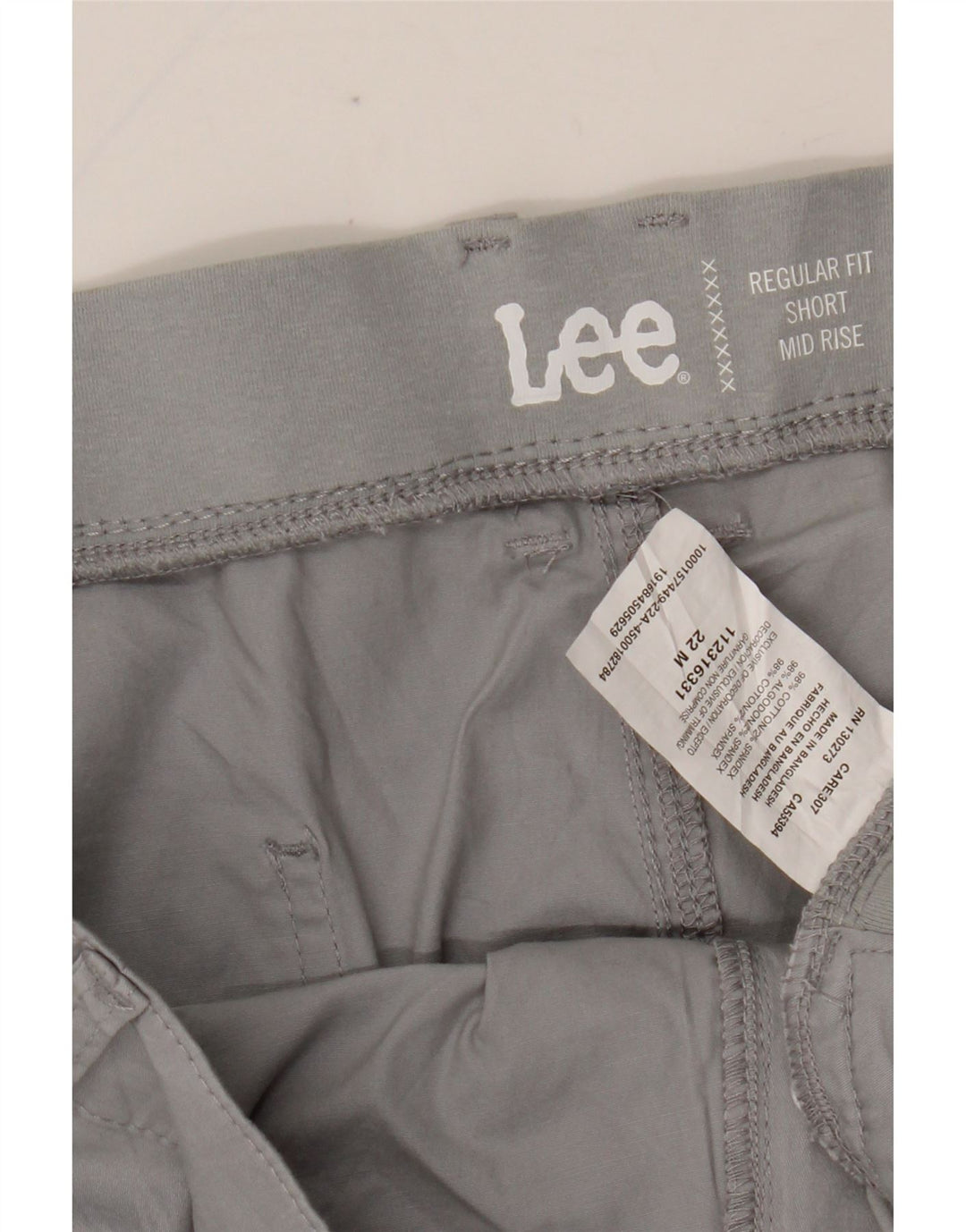 LEE Pantalones cortos cargo de talle medio para mujer, ajuste regular, talla 22, 3XL, W42, algodón gris