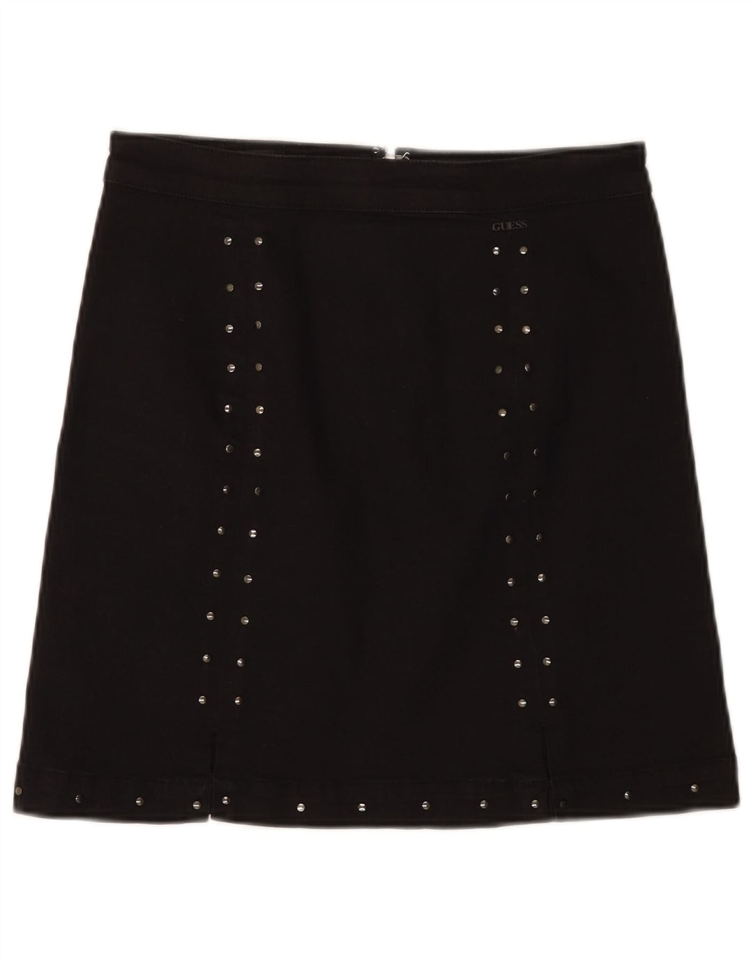 Guess Minifalda Mujer W29 Mediana De Algodón Con Manchas Negras