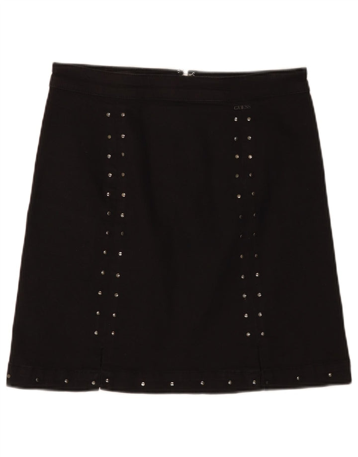 Guess Minifalda Mujer W29 Mediana De Algodón Con Manchas Negras