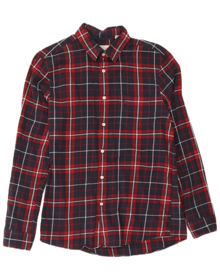 Jack Wills Camisa de franela de corte clásico de algodón a cuadros en azul medio para hombre