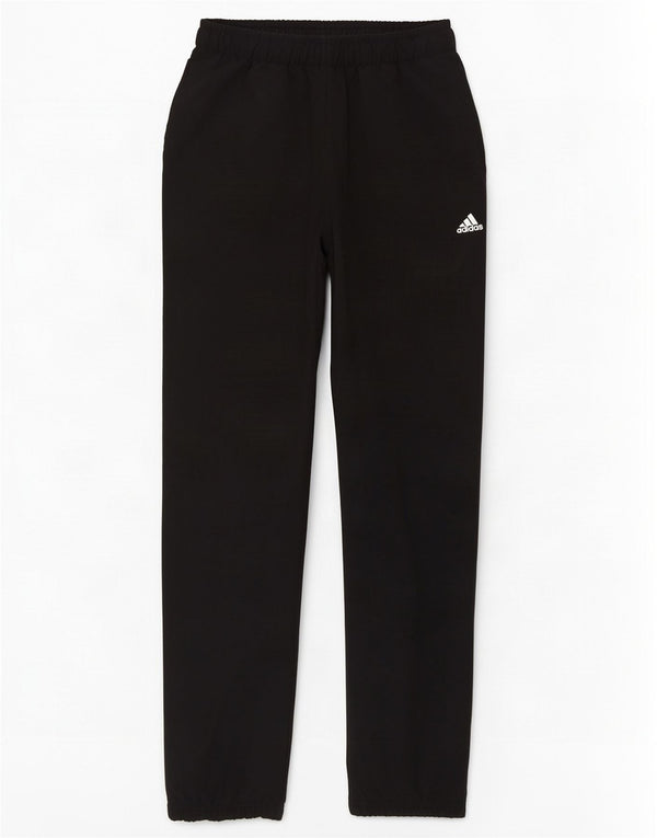 Adidas Hombre Climalite Chándal Pantalones Joggers Pequeño Poliéster Negro