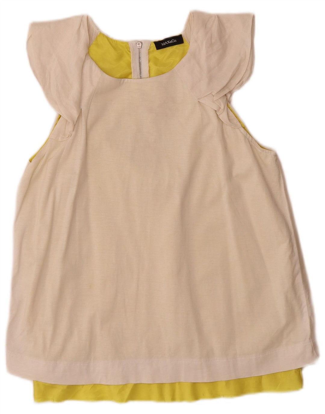 Max&Co. Blusa para mujer Top UK 12 Medium Off White