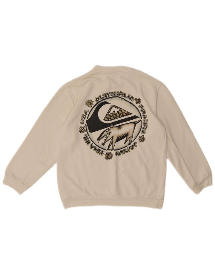 Quiksilver Sudadera con gráfico para niños 11-12 años Blanco