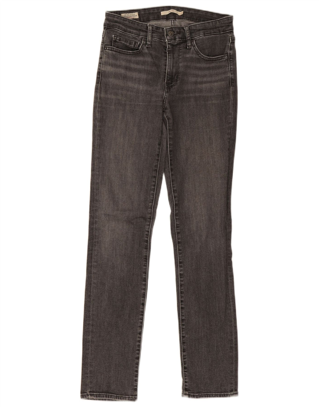 Levi's Mujer 712 Slim Jeans W27 L31 Algodón Gris