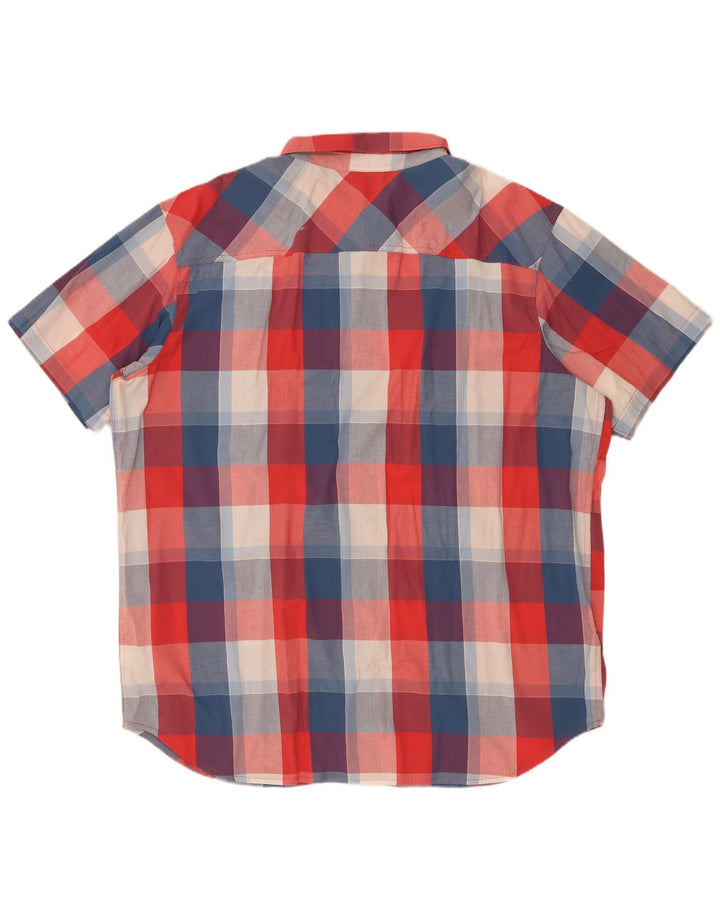 Columbia Camisa De Manga Corta Regular Fit Hombre XL Algodón A Cuadros Multicolor