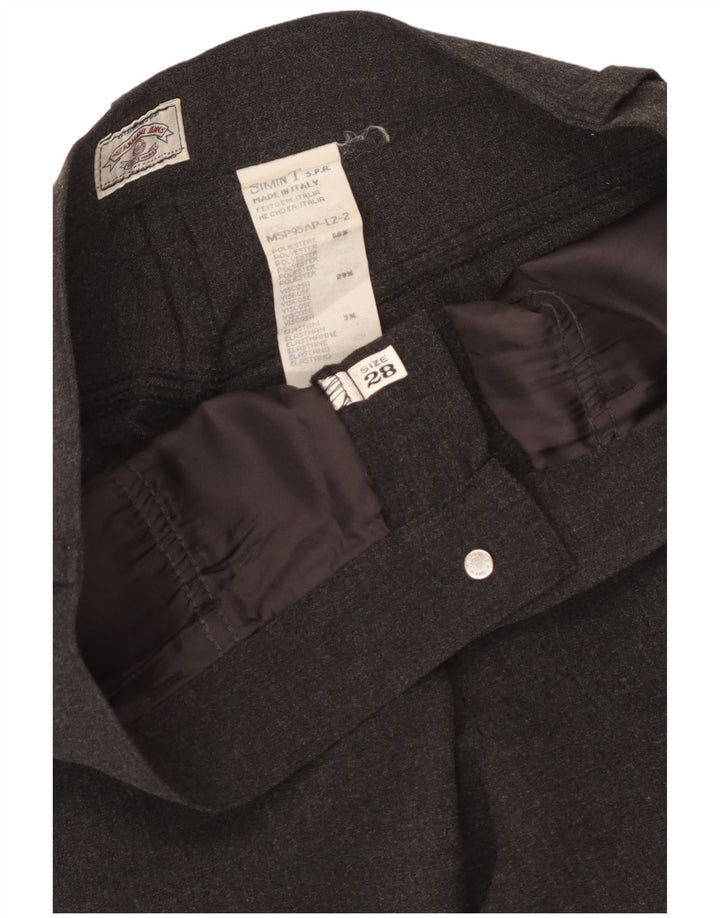ARMANI Pantalón Casual Cónico Mujer W28 L28 Poliéster Gris