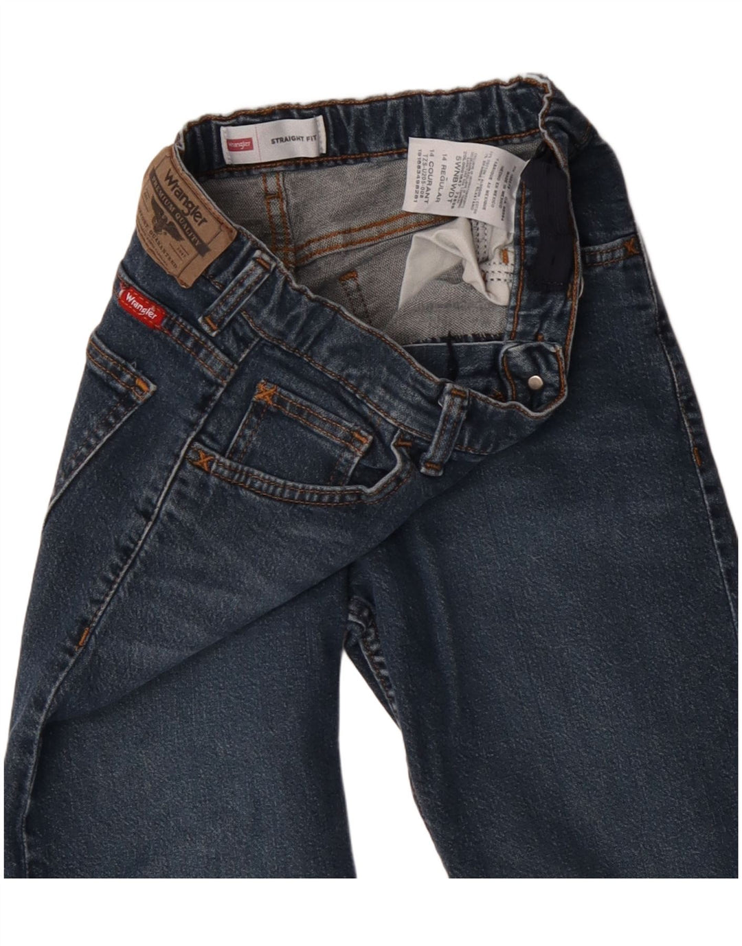 Wrangler Vaqueros Rectos para Niños 13-14 Años W26 L27 Algodón Azul