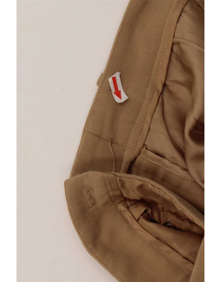 Zara Mujer Pantalón Traje Pegged Mediano W28 L31 Poliéster Beige