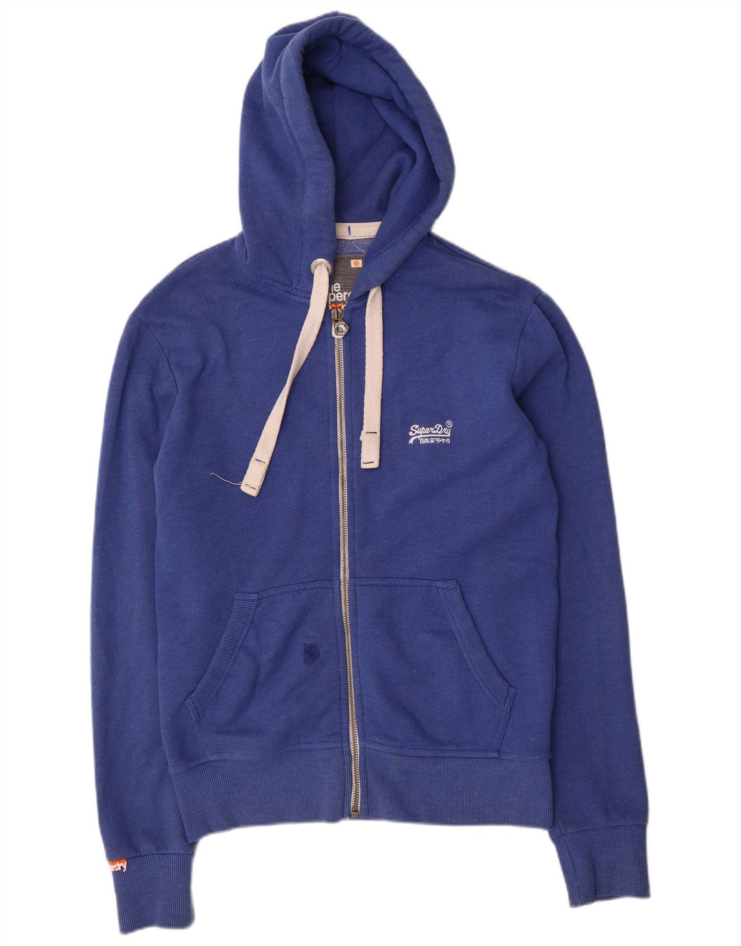 Superdry Hombre Sudadera Con Capucha Y Cremallera Pequeño Algodón Azul