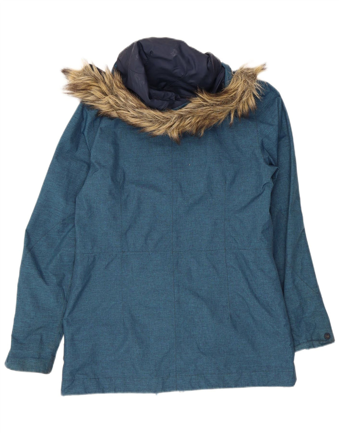Jack Wolfskin Parka con capucha para mujer UK 10 Small Azul Poliéster