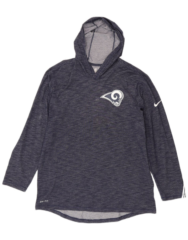 Nike Los Angeles Rams - Camiseta con capucha para hombre, manga larga, talla grande, color azul marino