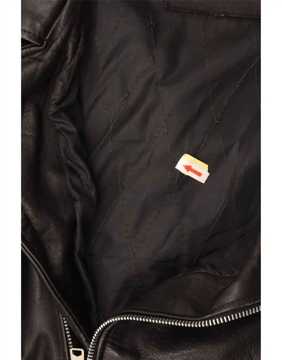 VINTAGE Chaqueta biker de cuero para hombre Reino Unido 36 Pequeño Negro