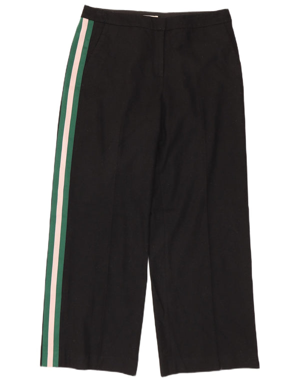 Pantalones informales de pernera ancha para mujer de Boden UK 44 Large W34 L30 Bloque de color negro