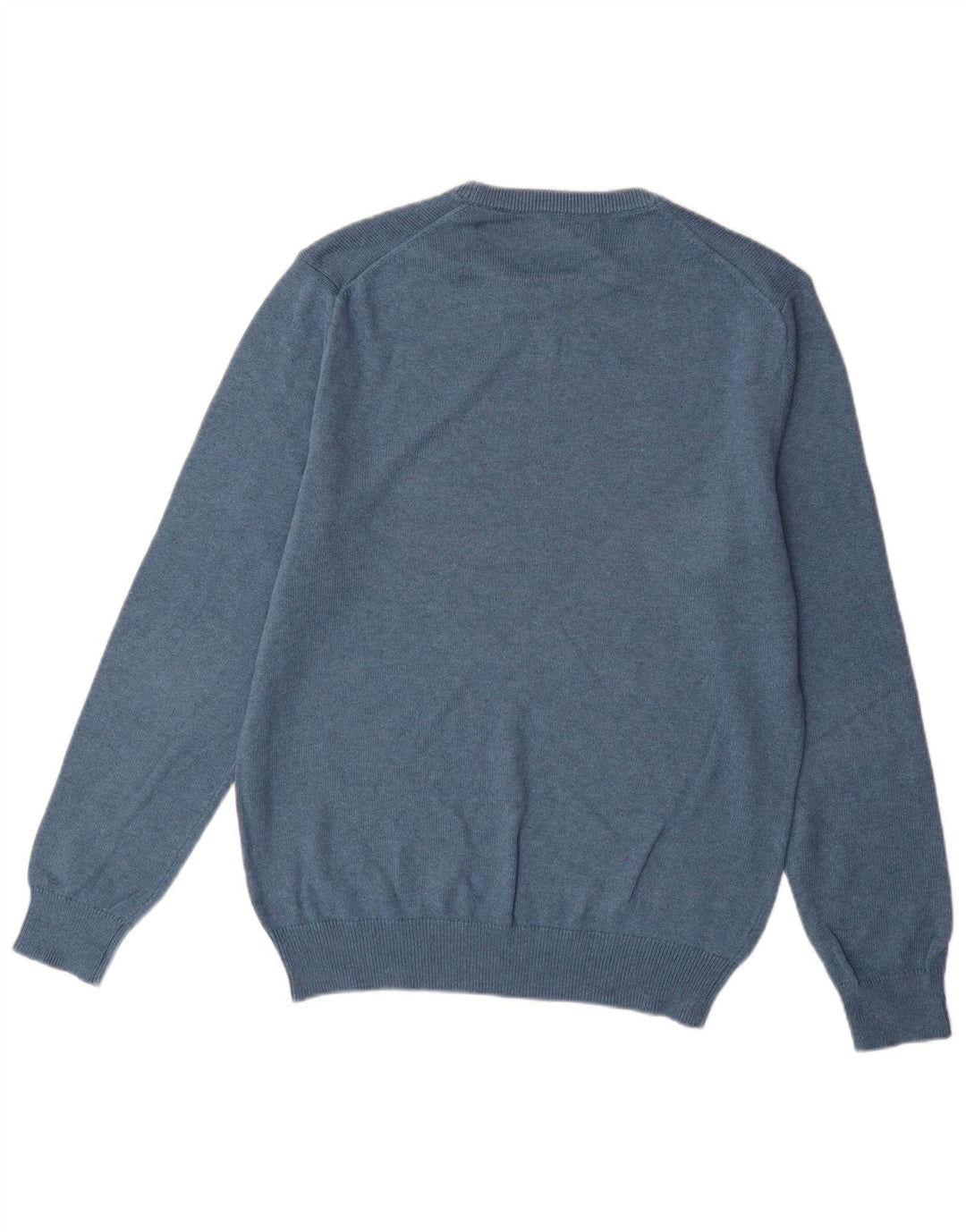 Crew Clothing Jersey de cuello redondo para hombre Jersey de algodón azul medio