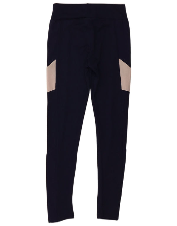 Puma Leggings para mujer UK 10 Small Azul marino Colorblock Poliéster