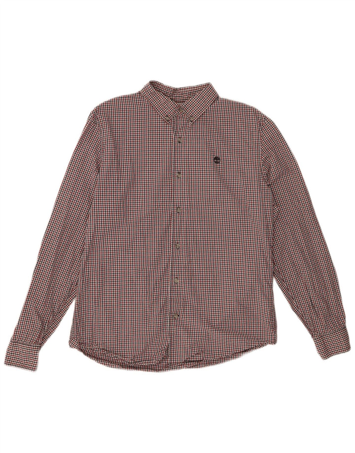 Camisa TIMBERLAND para hombre con cuadros rojos grandes