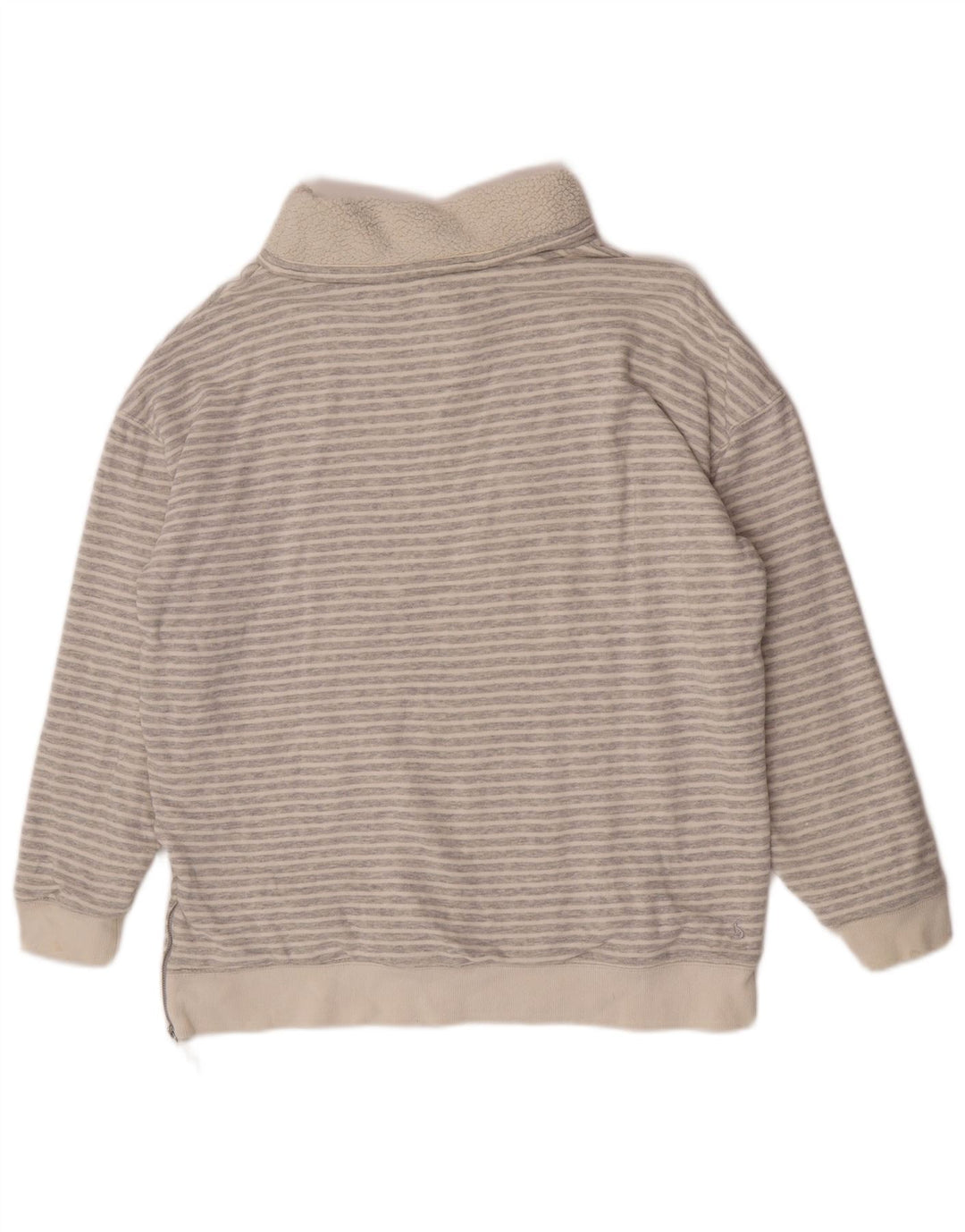 Joules Jersey con cuello vuelto para mujer, talla 42, color gris medio, a rayas