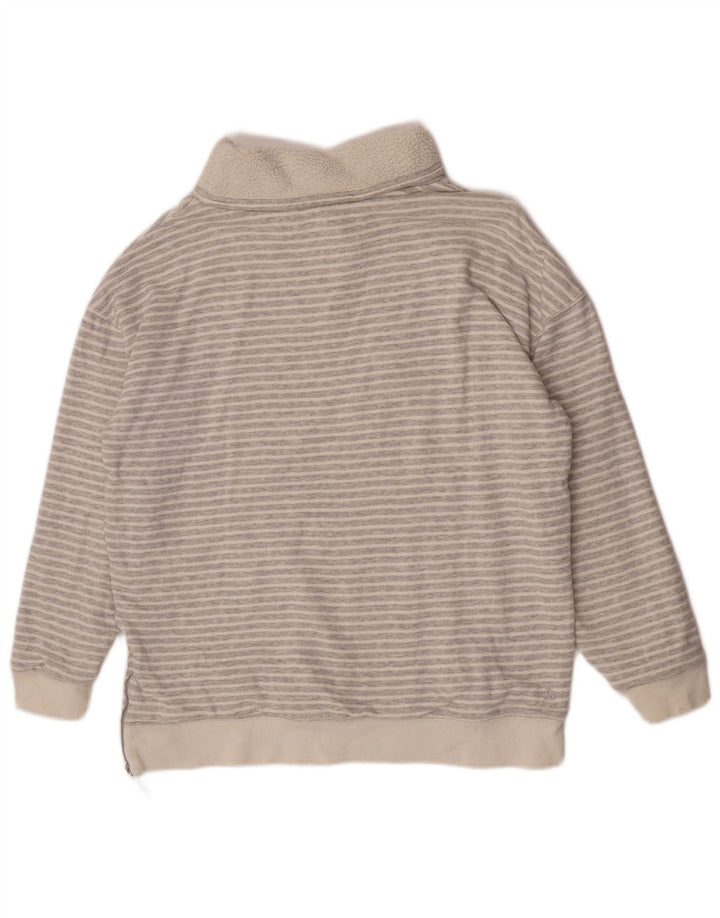 Joules Jersey con cuello vuelto para mujer, talla 42, color gris medio, a rayas