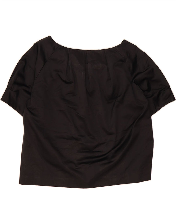 MICHAEL KORS Womens Blouse Top UK 14 Medium Black Cotton Vintage Michael Kors and Second-Hand Michael Kors from Messina Hembry 