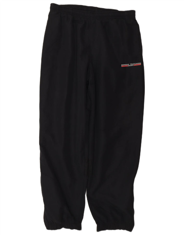 SERGIO TACCHINI Pantalón de chándal para hombre Large W34 L31 Poliéster negro