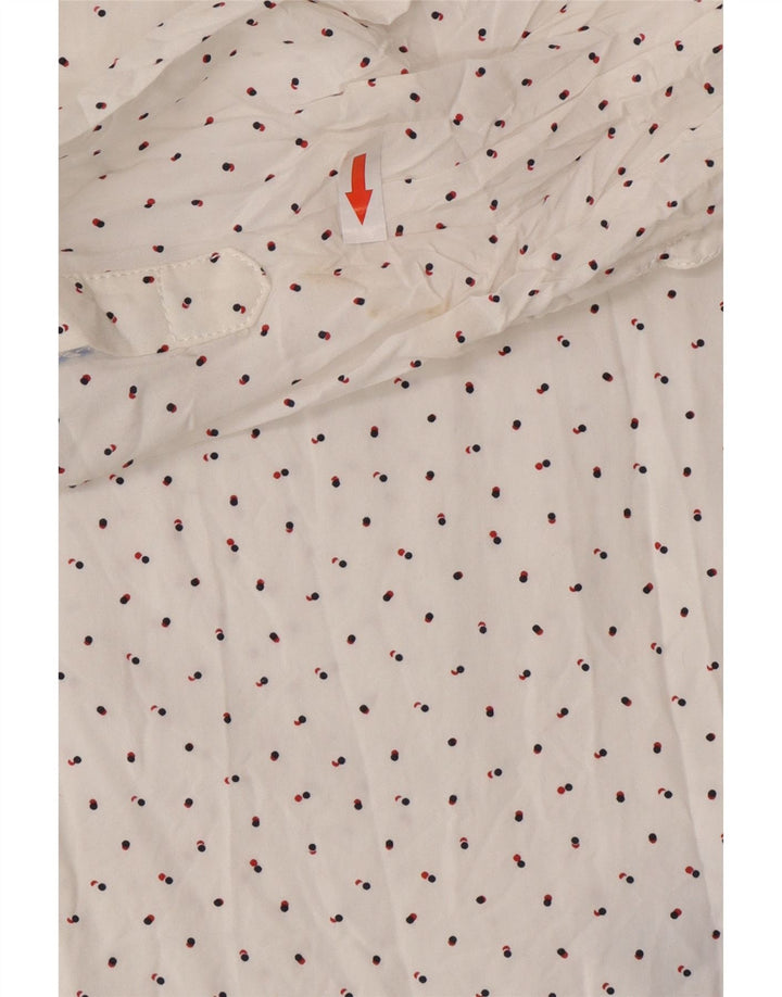 Tommy Hilfiger Camisa para mujer UK 46 Large White Spotted Lyocell