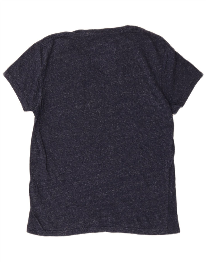 Camiseta Jack Wills para hombre Top mediano de algodón moteado en azul marino