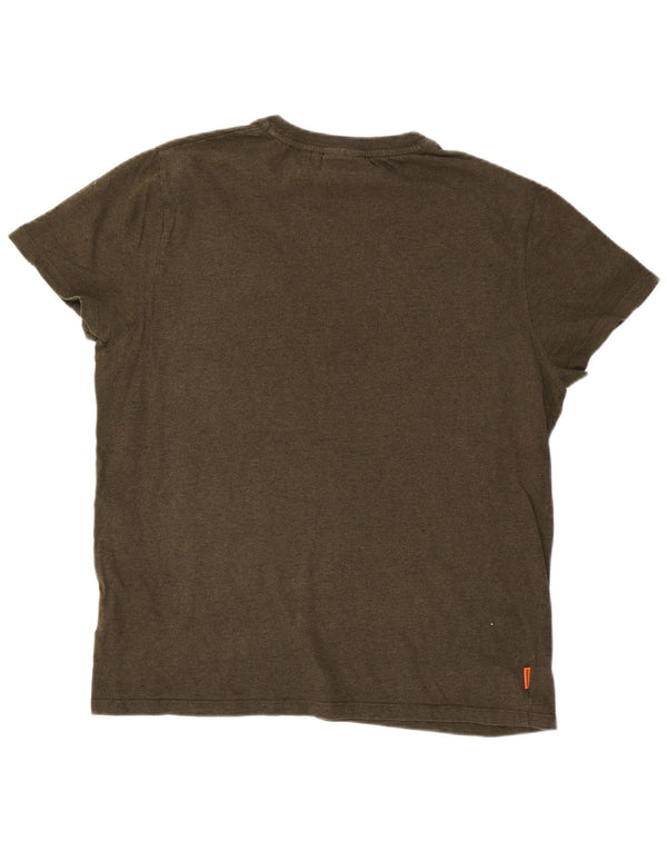 Superdry Camiseta para hombre Top 2XL Caqui Algodón