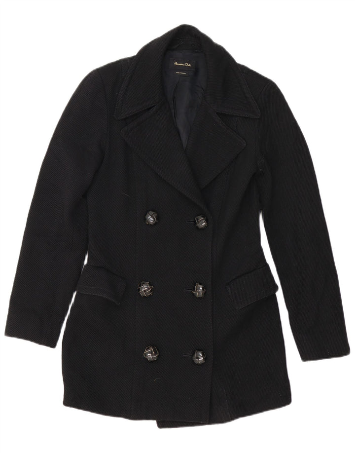 Massimo Dutti Chaqueta Blazer Cruzada Mujer EU 36 XS Negro Poliamida