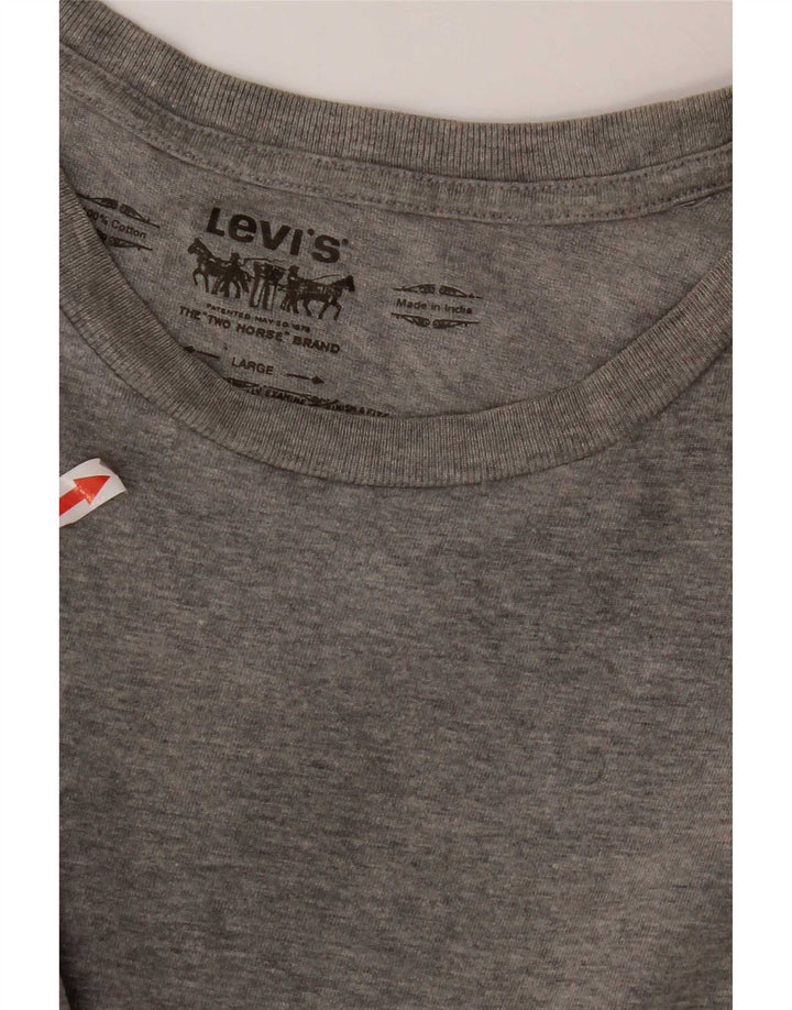 Camiseta Levi's para hombre Top grande de algodón gris